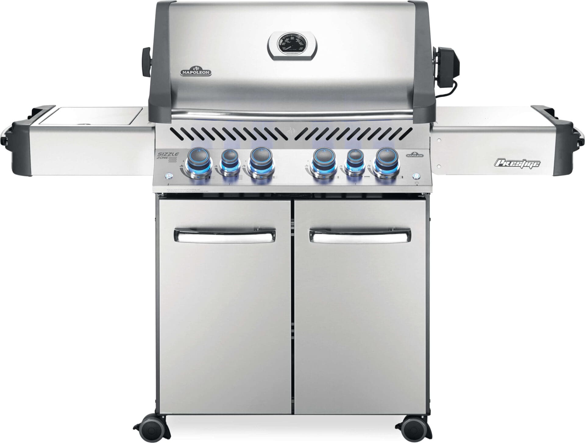 Napoleon - Prestige® 500 Natural Gas Grill with Infrared Side and Rear Burners, Stainless Steel