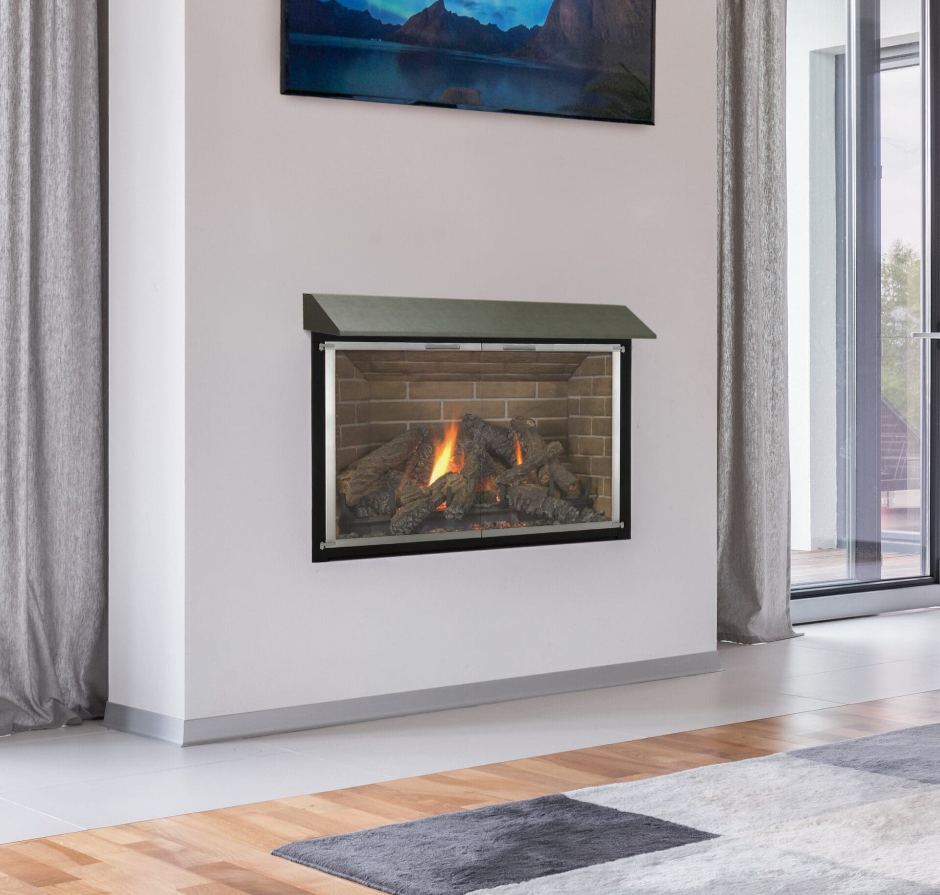 Fireplace Hood w/ Overlay Finish - 4½" Depth