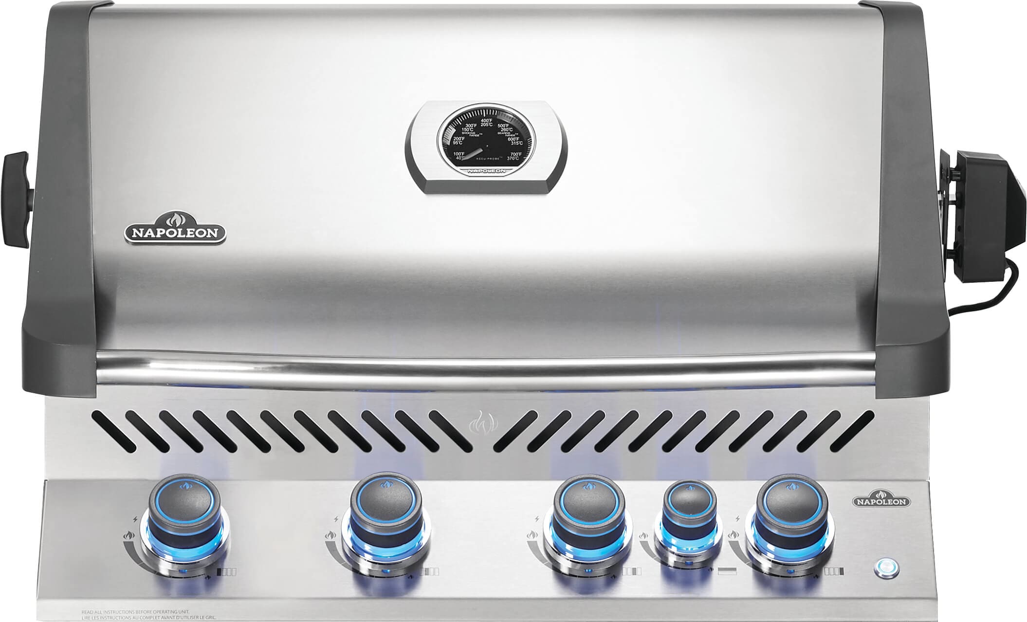 Napoleon - Built-in Prestige® 500 Propane Gas Grill Head with Infrared Rear Burner, Stainless Steel