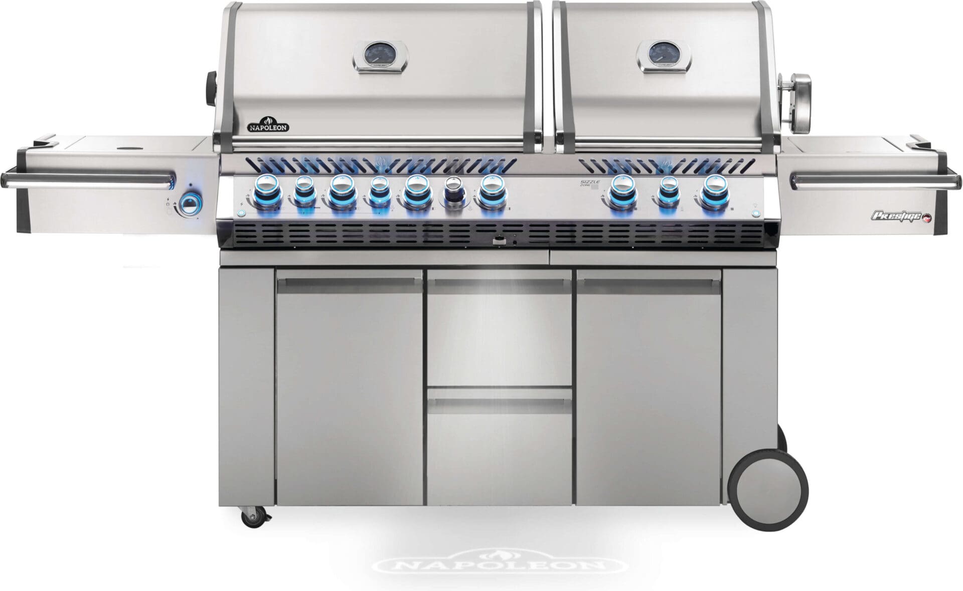 Napoleon - Prestige PRO™ 825 Propane Gas Grill with Power Side Burner and Infrared Rear & Bottom Burners, Stainless Steel