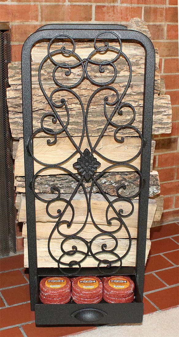 The Woodhaven Tall Decorative Fireside Rack