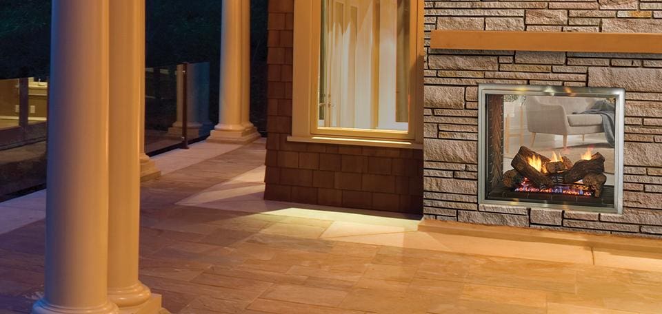 Outdoor Lifestyles Fortress See-Through Gas Fireplace