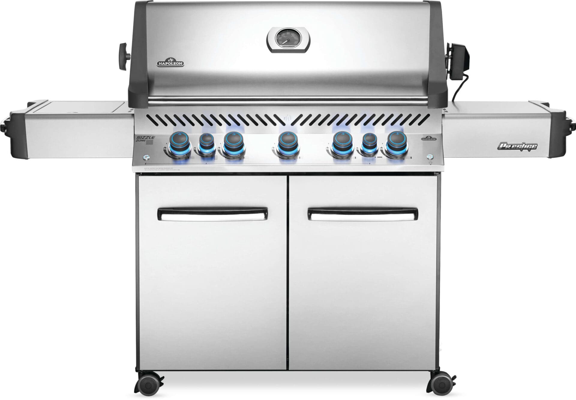 Napoleon - Prestige® 665 Natural Gas Grill with Infrared Side and Rear Burners, Stainless Steel